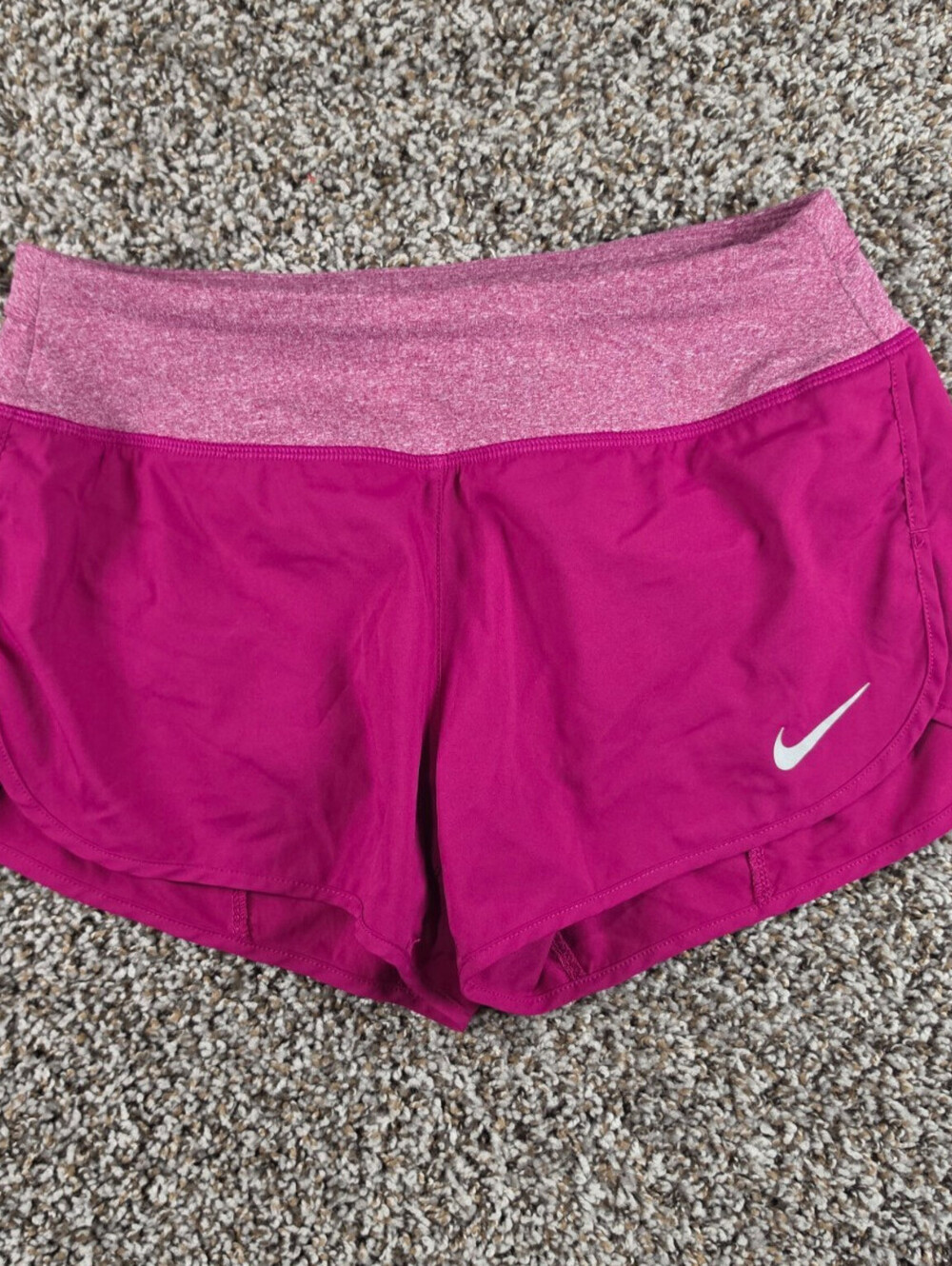 Nike Dri Fit Womens Sz S Loose Fit Lined Athletic Running Shorts Bright Pink